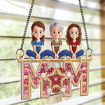 Our Shining Star - Family Personalized Window Hanging Suncatcher Ornament - Mother's Day, Gift For Mom, Daughters
