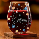 Custom Name Mom Family Gifts - Personalized Wine Glass