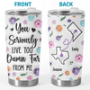 Hearts Connected Across The Miles - Family Personalized Custom 3D Inflated Effect Printed Tumbler - Gift For Best Friends, BFF, Sisters