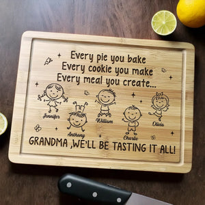 Welcome To The Land Of Endless Snacks - Family Personalized Custom Engraved Wooden Cutting Board - Mother's Day, Gift For Mom, Grandma