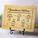 Happiness Is Homemade - Family Personalized Custom Engraved Wooden Cutting Board - Mother's Day, Gift For Grandma