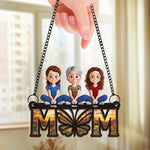 Mom, The Butterfly Of Our Hearts - Family Personalized Window Hanging Suncatcher Ornament - Mother's Day, Gift For Mom, Grandma, Daughter