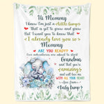 Can’t Wait To Grow With You - Family Personalized Custom Blanket - Mother's Day, Baby Shower Gift, Gift For New Moms, Grandma