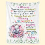 Can’t Wait To Grow With You - Family Personalized Custom Blanket - Mother's Day, Baby Shower Gift, Gift For New Moms, Grandma