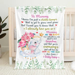 Mommy, I Love You Already - Family Personalized Custom Blanket - Mother's Day, Baby Shower Gift, Gift For Mom, Grandma, New Moms