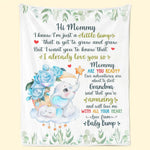 Mommy, I Love You Already - Family Personalized Custom Blanket - Mother's Day, Baby Shower Gift, Gift For Mom, Grandma, New Moms