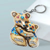 Mommy, My Safe Place - Family Personalized Custom Shaped Acrylic Keychain - Mother's Day, Gift For Mom, Grandma