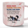 Thanks For Being Our Mom, Forever Loved - Dog Personalized Custom Marble Mug - Gift For Pet Owners, Pet Lovers