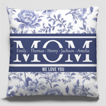 Custom Name Floral Gifts for Mom - Personalized Pillow