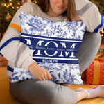 Custom Name Floral Gifts for Mom - Personalized Pillow