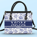 With Every Heartbeat, You're Surrounded By Love - Family Personalized Custom Leather Handbag - Mother's Day, Gift For Mom, Grandma