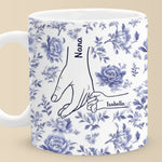 Love Held Between Our Hands - Family Personalized Custom Mug - Mother's Day, Gift For Mom, Grandma
