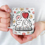 Built With Love, Held By Heart - Family Personalized Custom 3D Inflated Effect Printed Mug - Mother's Day, Gift For Family