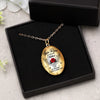 Custom Photo This Rose Is For My Mother In Heaven - Memorial Personalized Custom Locket Necklace - Sympathy Gift For Family Members