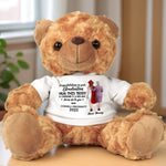Always Cheering You On - Family Personalized Custom Teddy Bear Plush - Graduation Gift For Daughter, Son