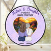 More Than Flesh And Blood, We’re Heart And Soul - Family Personalized Custom Stained Glass Window Hanging Suncatcher - Mother's Day, Gift For Mom, Daughter