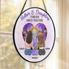 More Than Flesh And Blood, We’re Heart And Soul - Family Personalized Custom Stained Glass Window Hanging Suncatcher - Mother's Day, Gift For Mom, Daughter