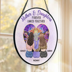 More Than Flesh And Blood, We’re Heart And Soul - Family Personalized Custom Stained Glass Window Hanging Suncatcher - Mother's Day, Gift For Mom, Daughters