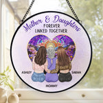 More Than Flesh And Blood, We’re Heart And Soul - Family Personalized Custom Stained Glass Window Hanging Suncatcher - Mother's Day, Gift For Mom, Daughters