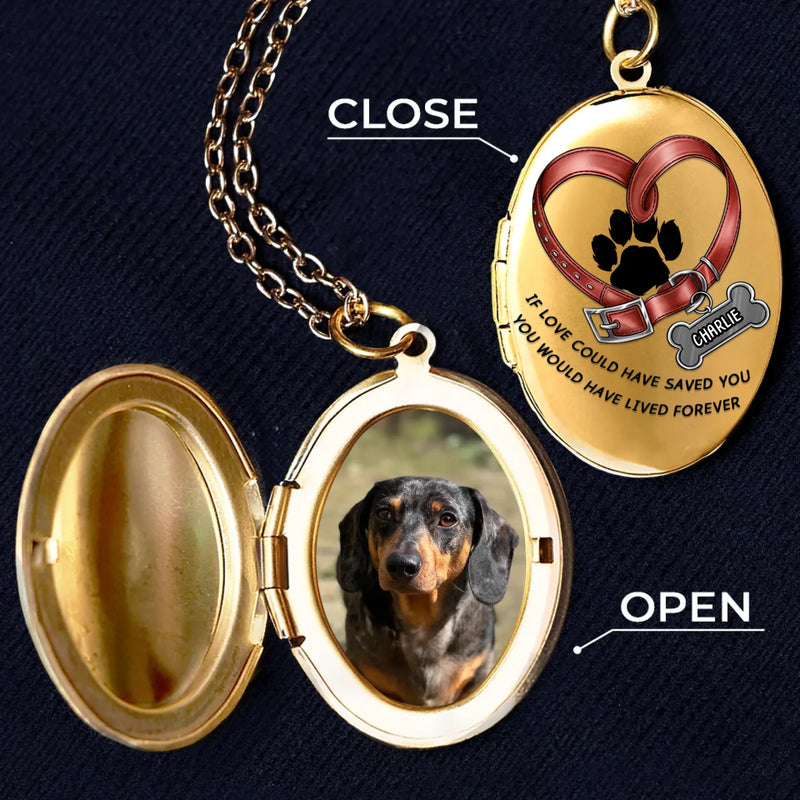Custom Photo My Angel With Fur - Memorial Personalized Custom Locket Necklace - Sympathy Gift For Pet Owners, Pet Lovers
