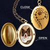 Custom Photo Paw Prints On My Soul - Memorial Personalized Custom Locket Necklace - Sympathy Gift For Pet Owners, Pet Lovers