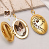 Custom Photo Paw Prints On My Soul - Memorial Personalized Custom Locket Necklace - Sympathy Gift For Pet Owners, Pet Lovers