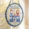 A Bond Time Can’t Break - Family Personalized Custom Stained Glass Window Hanging Suncatcher - Mother's Day, Gift For Mom, Daughter