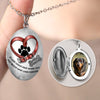 Custom Photo My Angel With Fur - Memorial Personalized Custom Locket Necklace - Sympathy Gift For Pet Owners, Pet Lovers