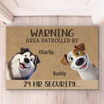 Guard Dogs With Wagging Tails - Dog Personalized Custom Home Decor Decorative Mat - House Warming Gift For Pet Owners, Pet Lovers