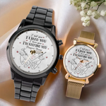 One Love, One Timepiece - Couple Personalized Custom Unisex Watch - Gift For Gift For Husband Wife, Anniversary