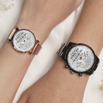 One Love, One Timepiece - Couple Personalized Custom Unisex Watch - Gift For Gift For Husband Wife, Anniversary