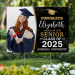 Custom Photo Graduation Glow On Point - Family Personalized Custom Yard Sign - Graduation Gift For Family