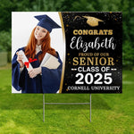 Custom Photo Graduation Glow On Point - Family Personalized Custom Yard Sign - Graduation Gift For Family
