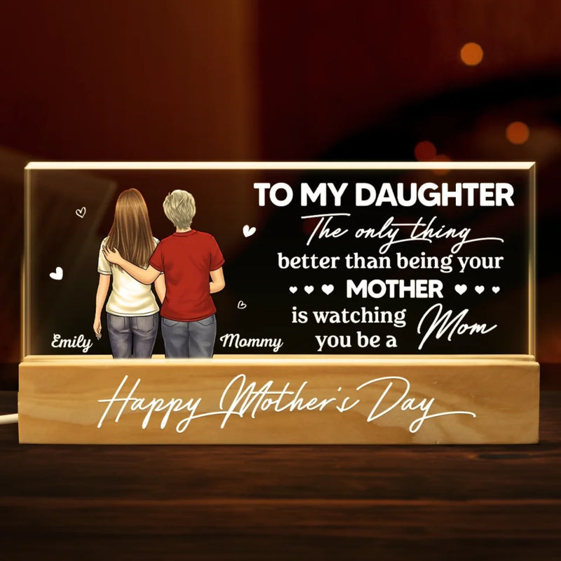 Love Passed From Hand To Hand - Family  Personalized Custom Acrylic Block 3D LED Night Light - Mother's Day, Gift For Mom, Daughter