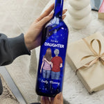 A Bond Time Can’t Break - Family Personalized Custom Blue Bottle Lamp - Mother's Day, Gift For Mom, Daughter