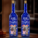 Love That Shines Through Generations - Family Personalized Custom Blue Bottle Lamp - Mother's Day, Gift For Mom, Daughters