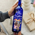 Love That Shines Through Generations - Family Personalized Custom Blue Bottle Lamp - Mother's Day, Gift For Mom, Daughters