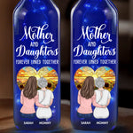 Love That Shines Through Generations - Family Personalized Custom Blue Bottle Lamp - Mother's Day, Gift For Mom, Daughters