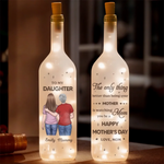 Growing Together In Love - Family Personalized Custom Bottle Lamp - Mother's Day, Gift For Mom, Daughter