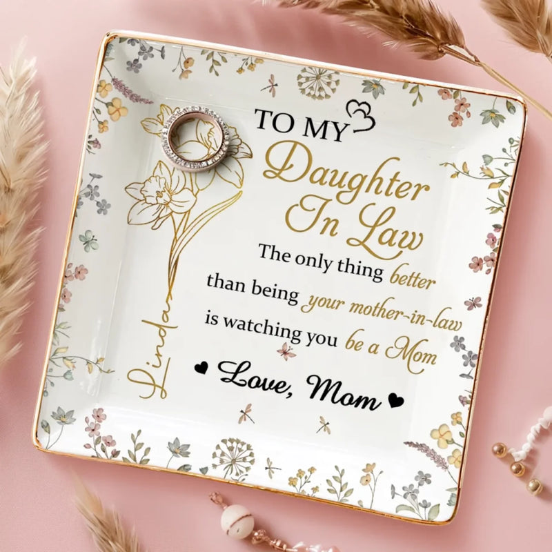 You Make Motherhood Beautiful - Family Personalized Custom Full-Print Jewelry Dish - Mother's Day, Gift For Mom, Grandma