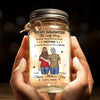 Her Hugs Fix Everything - Family Personalized Custom Mason Jar Light - Mother's Day, Gift For Mom, Daughter