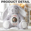 Custom Photo When You Miss Me, I’m Near - Memorial Personalized Custom Easter Bunny Plush - Sympathy Gift For Family Members