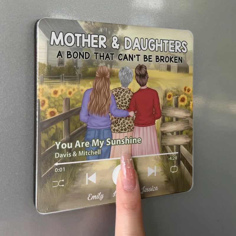 Our Souls Are Forever Entwined - Family Personalized Custom Music Fridge Magnet That Can Play Songs - Mother's Day Gift For Mom, Daughter