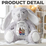 Proud Of Who You’ve Become - Family Personalized Custom Easter Bunny Plush - Mother's Day, Gift For Mom, New Moms, Daughter