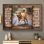 Custom Photo Pawprints On The Path, Pawprints On My Heart - Memorial Personalized Custom Horizontal Poster - Sympathy Gift For Dog Lovers