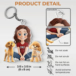 Unstoppable Love, Me And My Dogs - Dog Personalized Custom Shaped Acrylic Keychain - Gift For Pet Owners, Pet Lovers