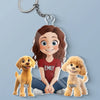 Unstoppable Love, Me And My Dogs - Dog Personalized Custom Shaped Acrylic Keychain - Gift For Pet Owners, Pet Lovers