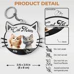 Custom Name Cat Mom Gifts for Cat Lovers - Personalized Acrylic Keychain
