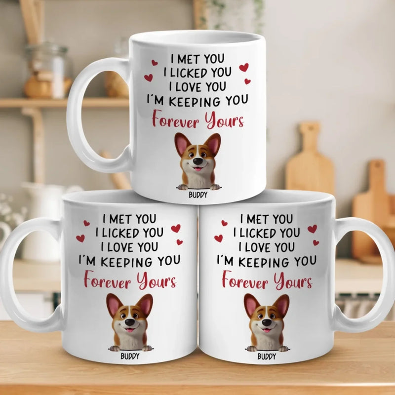 Licked You, Loved You, Always Yours - Dog Personalized Custom Mug - Gift For Pet Owners, Pet Lovers