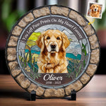 Custom Pet Photo Dog Memorial Gifts - Personalized Stone With Stand